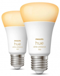 Nutikas pirn Philips Hue Hue LED, A60, valge v., E27, 8 W, 570 - 830 lm, 2 tk