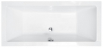 Vann, sisseehitatav Besco Quadro Slim 165, 165 cm x 75 cm x 42 cm, ristk&uuml;lik, valge