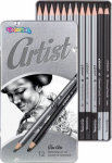 Grafiitpliiats Colorino Artist Sketching Set, 4H/2H/H/F/HB/B/2B/4B/6B/8B/D/M, hall v., 12 tk