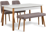 S&ouml;&ouml;gitoa komplekt Kalune Design Costa 0701 - 3 AB, valge v./hall v./m&auml;nni v.