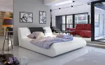 Voodi kahekohaline Flavio Soft 17, Soft 11, 160 x 200 cm, valge v., ilma madratsita, p&otilde;hjalippidega