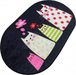 Vannitoa p&otilde;randamatt Foutastic Four Cats 359CHL4959, mitmev&auml;rviline, 70 cm x 120 cm