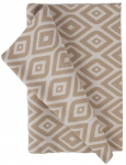 Piklik laudlina ristk&uuml;likukujuline Home4you Holly Outdoor, valge v./beež v., 116 x 43 cm