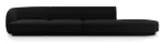 Diivan Micadoni Home Miley Velvet, must v., parem, 302 x 85 cm x 74 cm