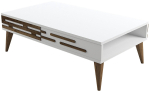 Kohvilaud Kalune Design Valensiya, valge v./p&auml;hklipuu v., 105 cm x 60 cm x 34.6 cm