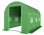 Akendega kaarjas kasvuhoone 003324, pol&uuml;vin&uuml;&uuml;lkloriid (pvc), 4.5 x 3 m