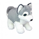 Pehme m&auml;nguasi koer Wild Planet Husky, valge/hall, 25 cm