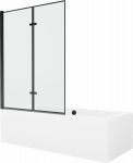 Vann seinaga, teisaldatav Mexen Cube, 180 cm x 80 cm x 39 cm, ristk&uuml;lik, l&auml;bipaistev/valge
