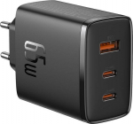 Telefoni laadija Baseus OS-Cube Pro, USB Type A/2 x USB Type C, 7.76 cm, must v., 65 W