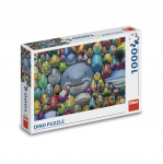 Pusle Dino Colorful Fishes, 66 cm x 47 cm, 1000 tk, mitmev&auml;rviline
