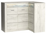 Kummut Indianapolis KAT I15, kraft white v., 104 cm x 90 cm x 131 cm