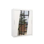 Riidekapp ADRK Bolton 150, valge v., 58 cm x 150 cm x 200 cm, peegliga