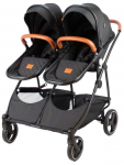 Universaalne vanker, kaksikute jaoks BabyTrold Duo, must