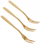 Dessertkahvel Homla Stilo 237435, roostevaba teras, kuldne, 3 tk