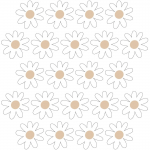 Seinakleebis BabyOno Daisies VI, valge