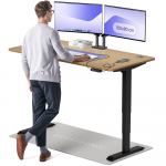 Arvutilaud reguleeritava k&otilde;rgusega Desktronic HomePro, 160 cm x 80 cm, 63 - 128 cm, tamm v./must v.