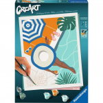 Maalimine numbrite j&auml;rgi Ravensburger CreArt Pool Time, sinine v./valge v./roheline v.