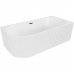 Vann seinaga, teisaldatav Mexen Gia Right, 150 cm x 75 cm x 58 cm, ovaalne, hall/valge matt