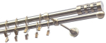 Kardinapuu komplekt Olimp Cylinder Krysztal, 300 cm, &Oslash; 19 mm, antiikne kuld v.