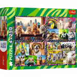 Pusle 4in1 Trefl Funny Animals 13313, 18 cm x 27.5 cm, 1000 tk, mitmev&auml;rviline