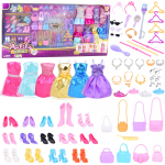 Riiete komplekt nukule, koos tarvikutega Lean Toys Anlily Collection, mitmev&auml;rviline
