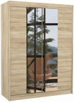 Riidekapp ADRK Fever 150, sonoma tamm v., 58 cm x 150 cm x 200 cm, peegliga