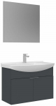 Vannitoa m&ouml;&ouml;bli komplekt Kalune Design Purus, matt antratsiit v., 50 cm x 80 cm x 58 cm