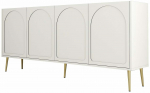 Konsoollaud Kalune Design Lyon 80, kuld v./kreemjasvalge, 35 cm x 180 cm x 80 cm