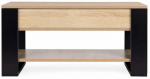 Kohvilaud ModernHome, must v./sonoma tamm v., 90.5 cm x 49 cm x 45 - 59.5 cm
