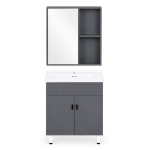 Vannitoa m&ouml;&ouml;bli komplekt ModernHome TKJ-BC-P007-4, valge v./hall v., 45.5 cm x 60 cm x 143.5 cm