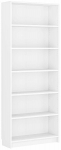 Raamaturiiul Kalune Design Bili 5, valge v., 200 cm x 80 cm x 28 cm