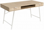 Kirjutuslaud sahtlitega Akord Furniture Factory Arden, 120 cm x 50 cm, 80.5 cm, valge v./sonoma tamm v.