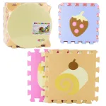 Matt beebidele - pusle Lean Toys Pastel Fruits & Sweets, 30.5 cm x 30.5 cm, 16 tk, mitmev&auml;rviline