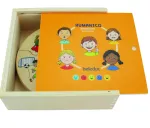 Puidust pusle Beleduc Humanico Emocijos, 12 cm x 12 cm, 30 tk