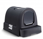 Suletud kassitualett Curver 198846, must/hall, suletud, 51 cm x 38.5 cm x 40 cm