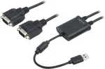 Juhe Logilink USB 2.0 to 2x Serial AU0031 USB, RS-232 DB9 male, 0.45 m, must v.
