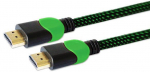 Juhe Savio GCL-03 HDMI A male, HDMI A male, 1.8 m, must/roheline