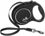 Automaatne jalutusrihm Flexi Black Design, must v., M 5m