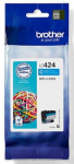 Tindiprinteri kassett Brother LC424C, ts&uuml;aansinine (cyan) v.