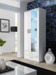 Vitriinkapp Cama Meble Soho S6 2D2S SOHOWITS6 BI/BI, valge v., 80 cm x 41 cm x 192 cm