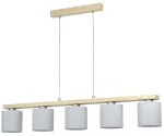 Valgusti rippuv Eglo Castralvo 98591, E27, 5 x 28 W, valge v. / pruun v.