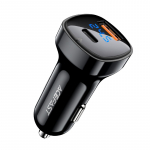 Auto laadija AceFast B4 66W USB-C+USB-A, must v., 66 W