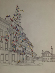 &Otilde;limaal Kayoom Crowd I, 75 cm x 100 cm