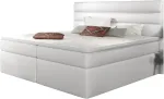 Voodi kahekohaline kontinentaalne Softy Soft 17, 140 x 200 cm, valge v., madratsiga