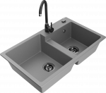 K&ouml;&ouml;givalamu Mexen Tomas, graniit, 80 cm x 50 cm x 19 cm, must/hall