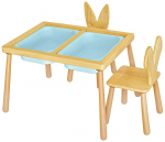 M&auml;ngulaud Kalune Design Table and 2 Chairs, 52 cm, sinine