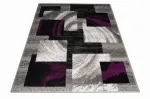 Vaip sise Fruzan 04, valge v./hall v./lilla v., 150 cm x 80 cm