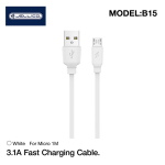 Kaabel Jellico B15 Durable-Soft, USB A male/1 x Micro USB, valge v.