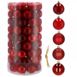 J&otilde;ulupuu m&auml;nguasjade komplekt CA0168, punane, 6 cm, 6 cm, plastik, 100 tk
