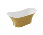 Vann, teisaldatav Besco Amber Glam, 170 cm x 80 cm x 72 cm, ovaalne, kuldne/grafiit